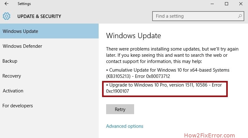 windows 10 pro version 1511, 10586 upgrade problems