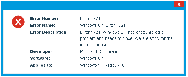 Error 1721 Fixed
