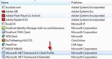 Microsoft client profile