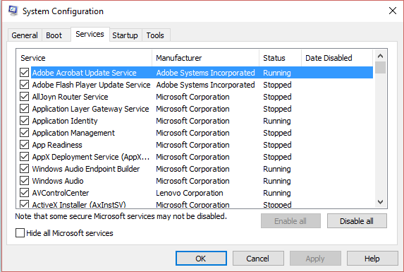 Windows 10 Clean Boot