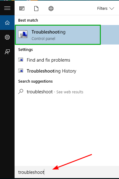 Search Troubleshoot