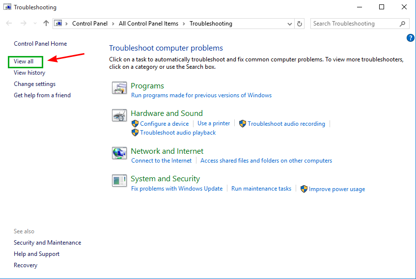 Troubleshoot_viewall