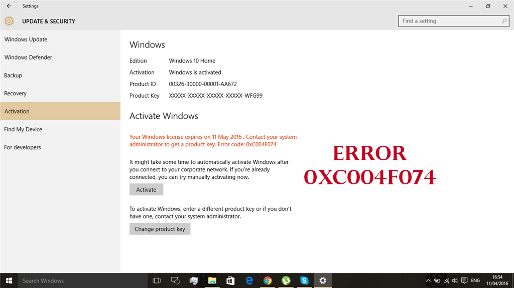 microsoft office activation wizard error code 0xc004f074