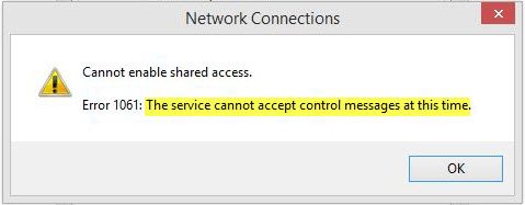 Fix Error Code 1061 The Service Cannot Accept Control Messages At This Time Fix Error Code 1061 The Service Cannot Accept Control Messages At This Time