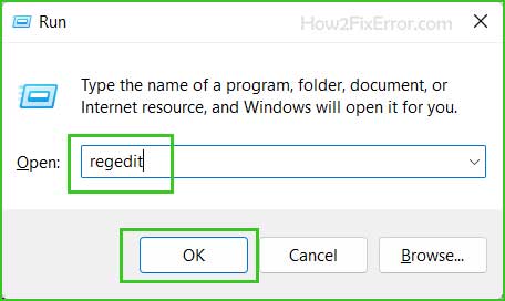 open registry editor in windows 10 & 11