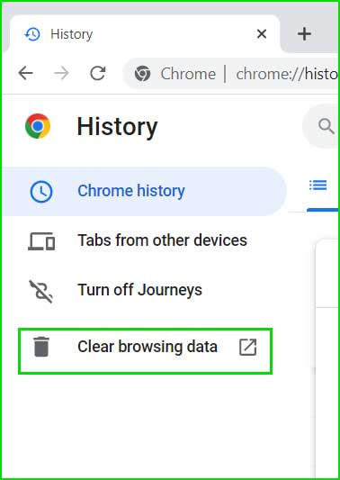 open browser history settings