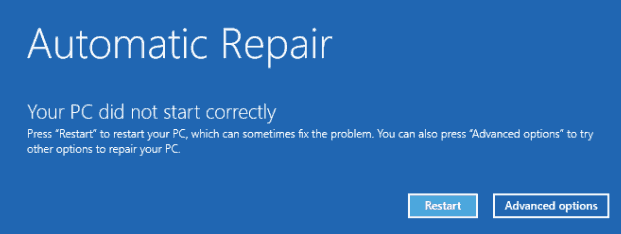 windows 10, 11 automatic repair on startup