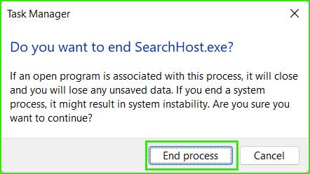 end task search.exe
