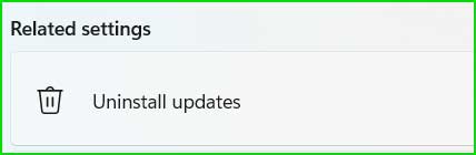uninstall updates option windows 10 & 11