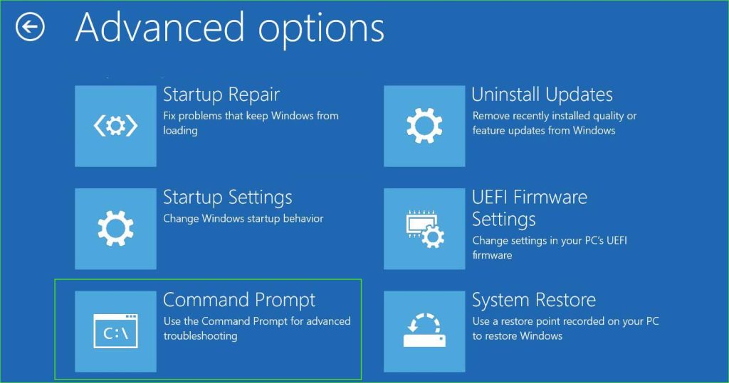 open_command_prompt in advanced startup option