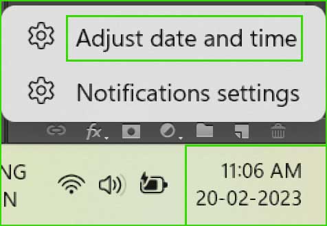 adjust date and time on your computer