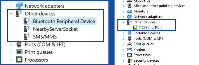 Open Device properties