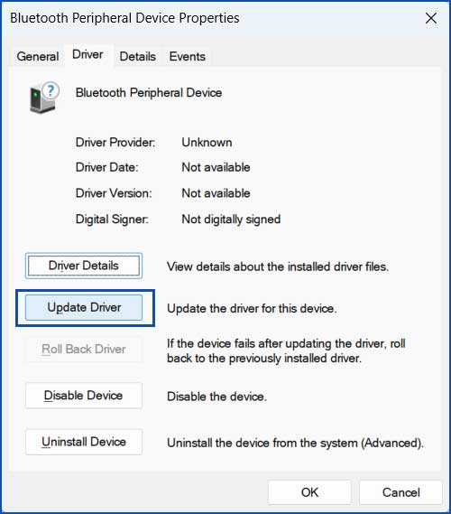 Update driver