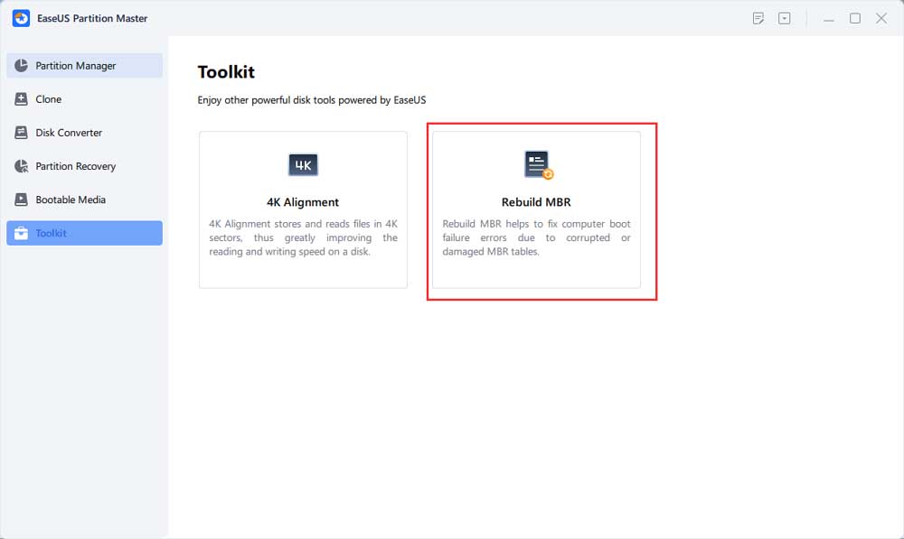 إصلاح EASEUS MBR