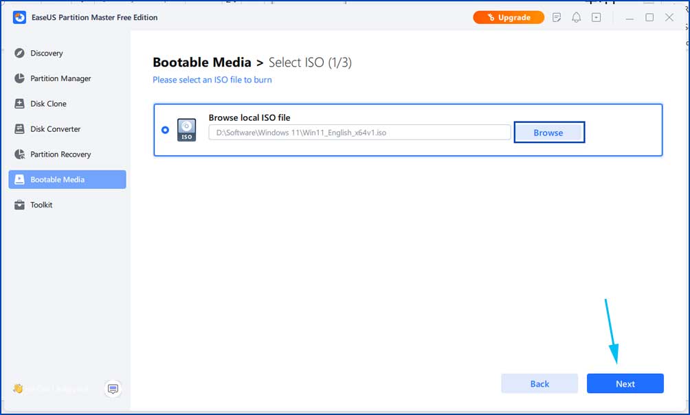 EaseUS Partition Master - Create Bootable USB Drive