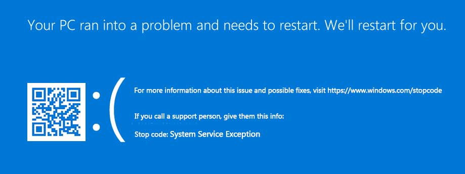 System Service Exception Windows 11 Error